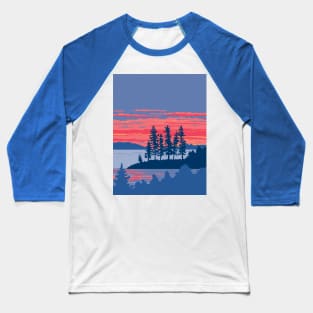 Rainy Lake in Voyageurs National Park Minnesota WPA Poster Art Baseball T-Shirt